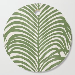 Zebra Palm Print Green Cutting Board
