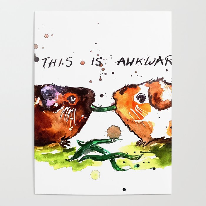 Guinea Pigs Feeling Awkward Poster