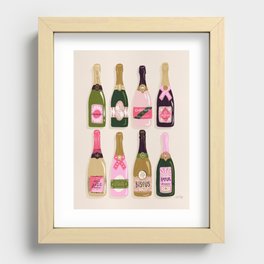French Champagne Collection – Pink & Green Recessed Framed Print