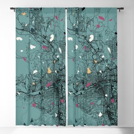 Reno - USA - City Map - Terrazzo Authentic Town Map Blackout Curtain