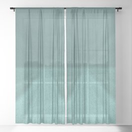 turquoise background color with folds and assembled into a conical abstraction Sheer Curtain