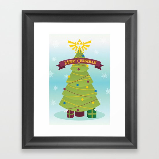 A Triforce Christmas Framed Art Print