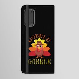 Autumn Fall Gobble Gobble Cute Turkey Thanksgiving Android Wallet Case