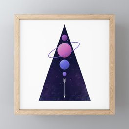 space triangle Framed Mini Art Print