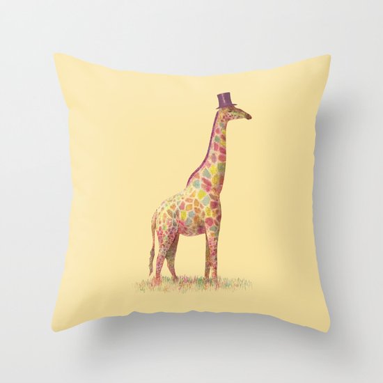 Fashionable Giraffe Throw Pillow