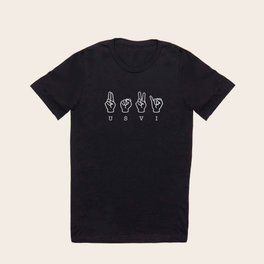 USVI white sign language T Shirt