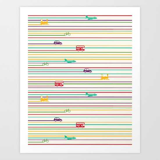 Keep Rolling Art Print