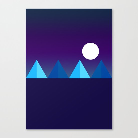 Pyramids in Moonlight Canvas Print