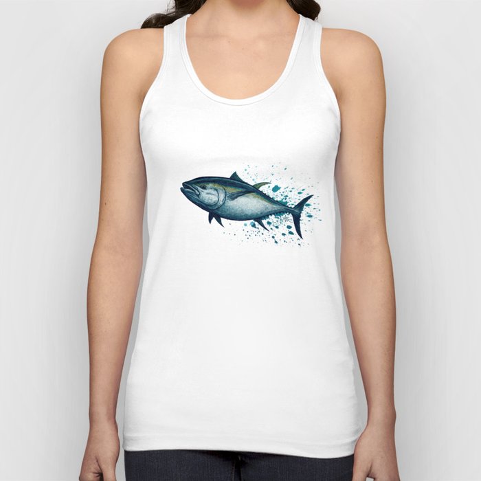 Bluefin Tuna ~ Watercolor Painting by Amber Marine,(Copyright 2016) Tank Top