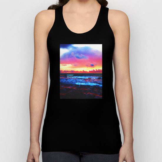 Scenic Shoreline Sunrise Unisex Tank Top