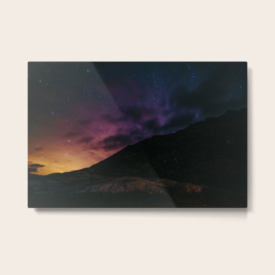Night sky #stars #mountains Metal Print