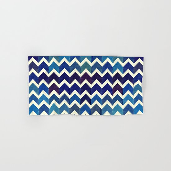 Watercolor Chevron Pattern III Hand & Bath Towel