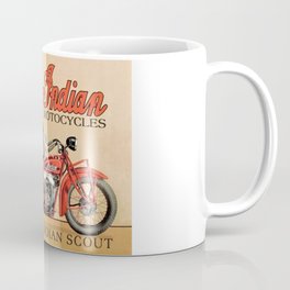 Classic Indian Roadmaster Biker Motorcycle Vintage Advertisement Poster Coffee Mug