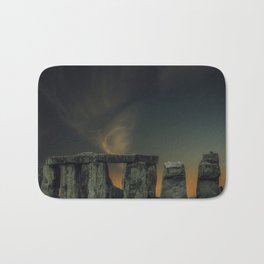 Great Britain Photography - Stonehenge Under The Dark Night Bath Mat
