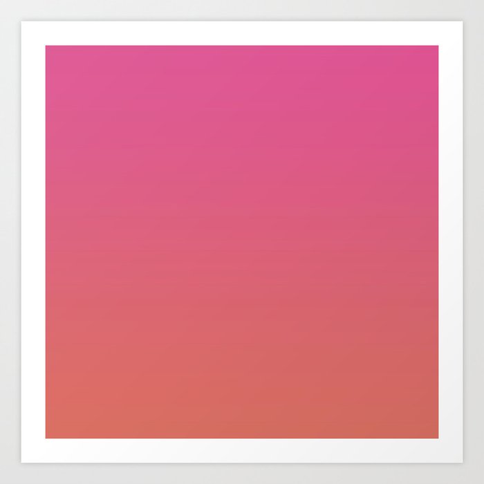 Pink Passion Color Gradient  Art Print