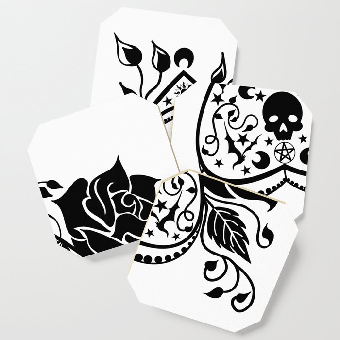 Mystical black Ouija planchette Coaster