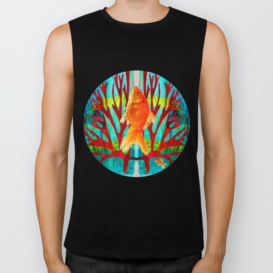 Golden Fish Biker Tank