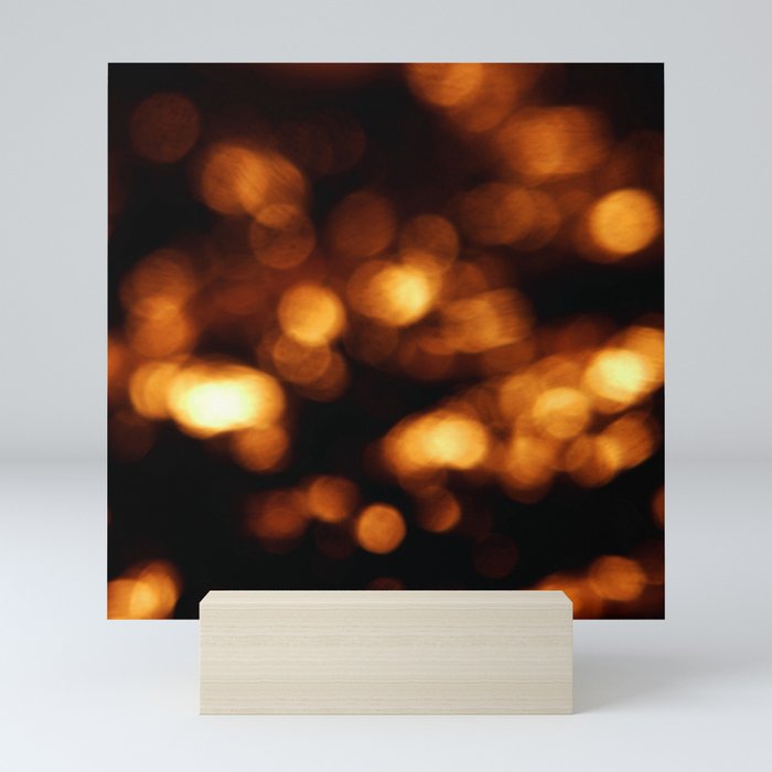 Light and golden circle 4 Mini Art Print