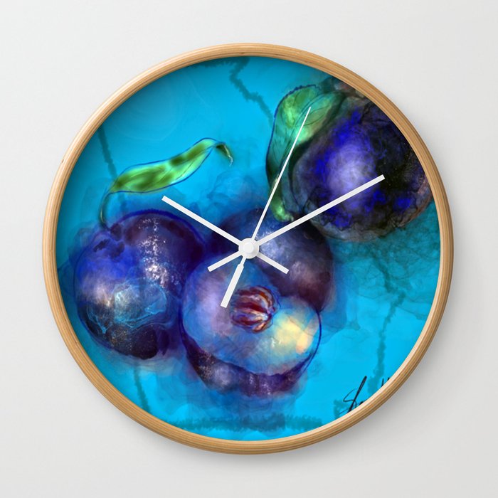 Lovely Blue Peachez O' GA Wall Clock