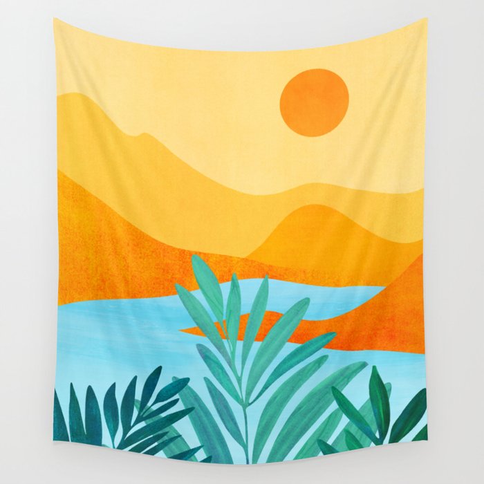 Summer Mountains Landscape Series Wall Tapestry