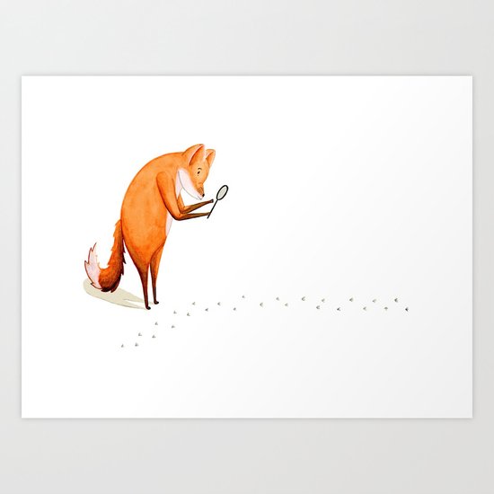 Foxy Detective Art Print
