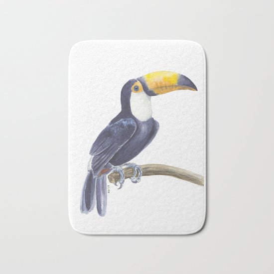 Toucan, tropical bird Bath Mat