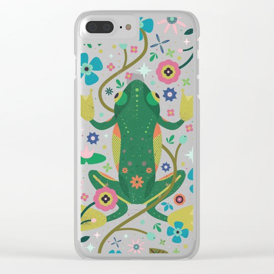 Botanical Frog Clear iPhone Case