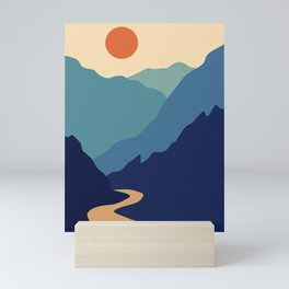 Mountains & River II Mini Art Print