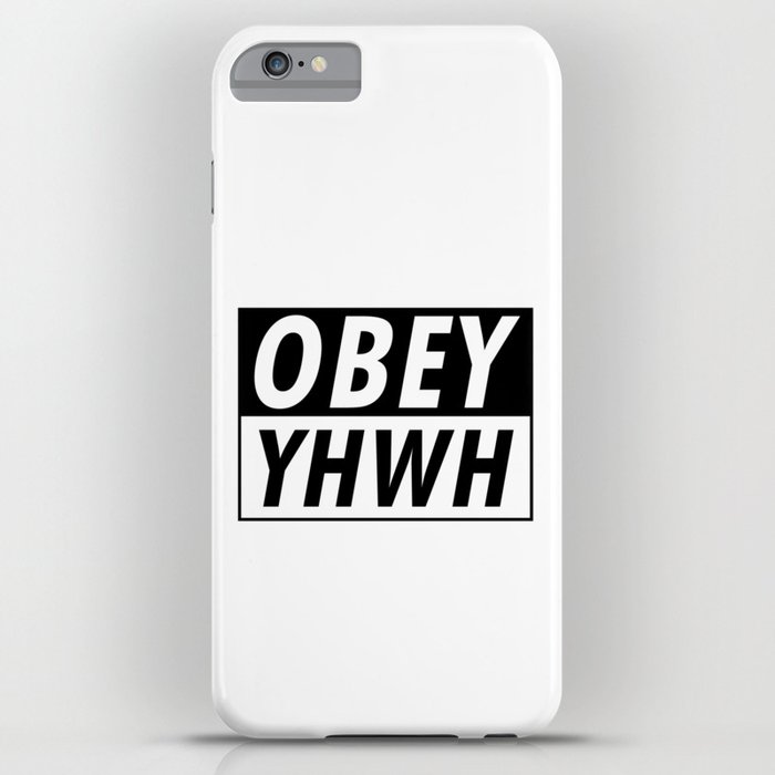 OBEY YHWH - Modern, Minimal Faith-Based Print - Christian Quotes iPhone Case