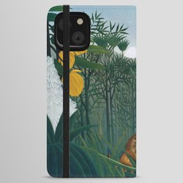 The Repast of the Lion (ca. 1907) by Henri Rousseau. iPhone Wallet Case