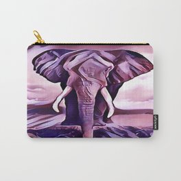 Elephant Drinking Water Carry-All Pouch
