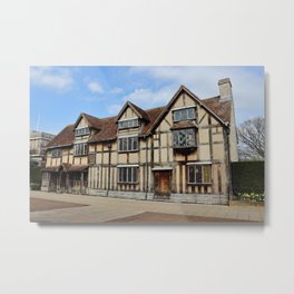 William Shakespeare's Birthplace Metal Print | Home, House, Historichouse, Photo, Stratforduponavon, Color, Williamshakespeare, Architecture, Stratford, 16Thcenturyhouse 