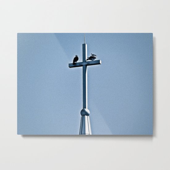 Perched on a Steeple Metal Print