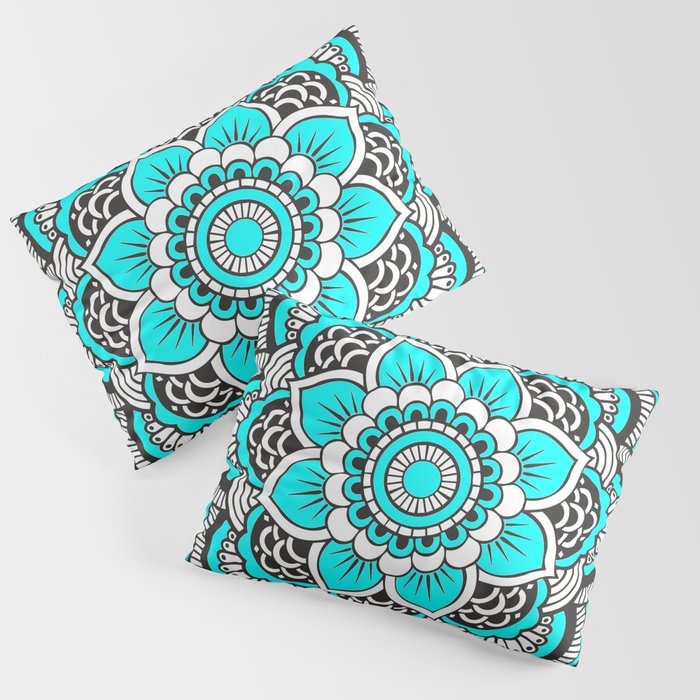 Aqua cheap pillow shams