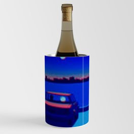 surrealism guy billout car blue  Wine Chiller
