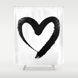 Ink Heart Minimal Fashion Stylish Shower Curtain