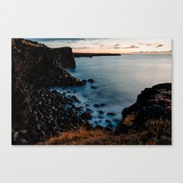 Iceland sunset / long exposure / sea view / Fine Art Travel Photography  Canvas Print