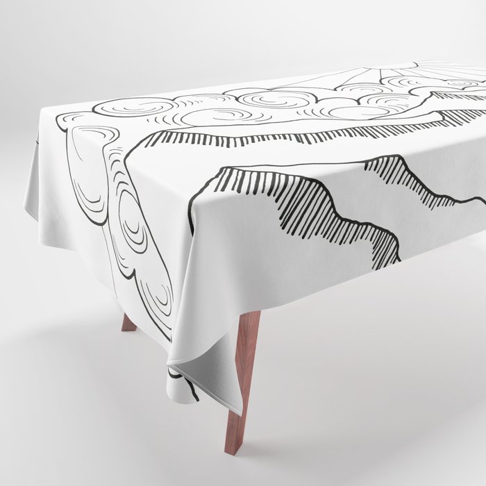 White ridge Tablecloth