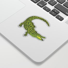 Crocodiles (Deep Navy and Green Palette) Sticker