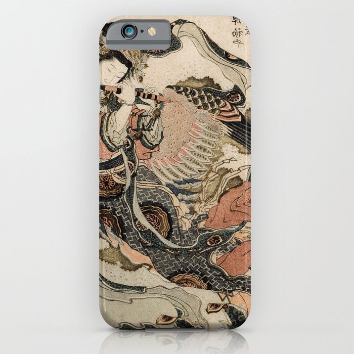 Hokusai, Aspara and the flute – musician manga, japan,hokusai,japanese,北斎,ミュージシャン iPhone Case