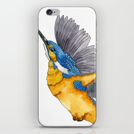 Kingfisher flying iPhone Skin