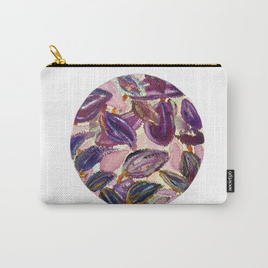 Purple Leaves Carry-All Pouch