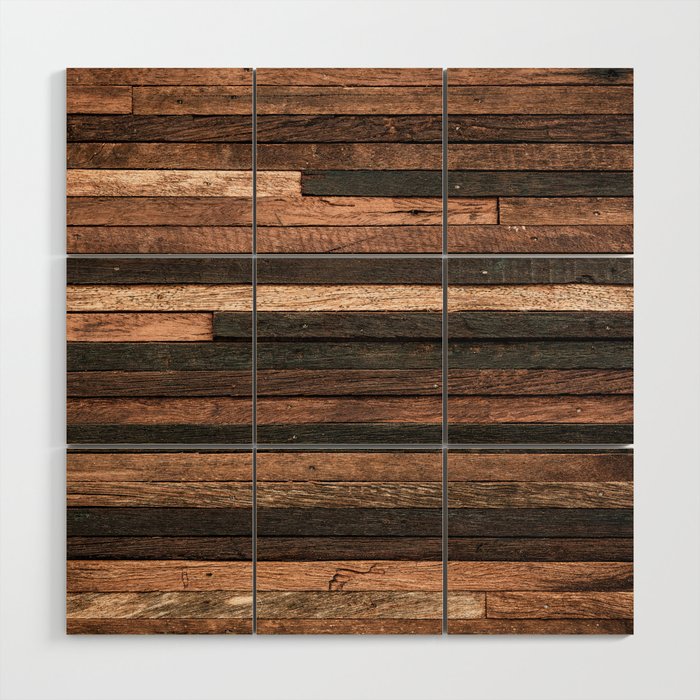 Vintage Wood Plank Wood Wall Art By Patternmaker Society6