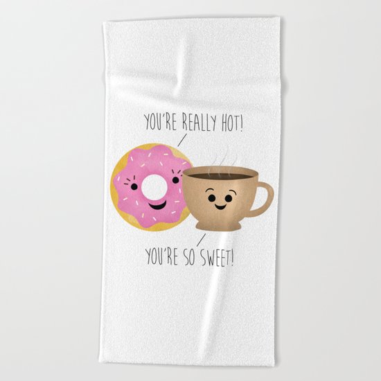 Donut and Coffee | Really Hot and So Sweet Beach Towel