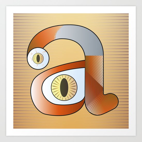 A for anatomy Art Print