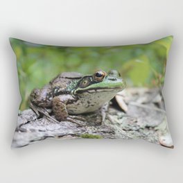 Frog on a Log Rectangular Pillow