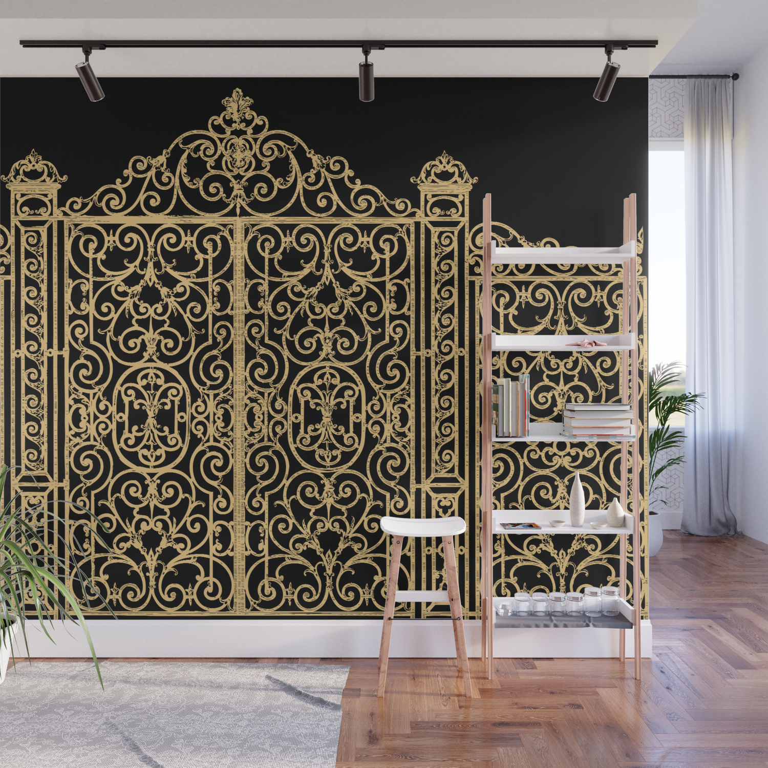 French Wrought Iron Gate Louis Xv Style Ornate Ironwork