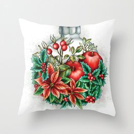 Christmas decoration illustration Throw Pillow