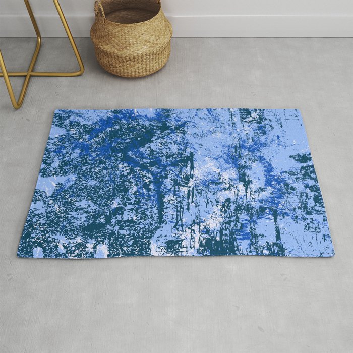 Abstract Dark Blue and Light Blue Background. Rug