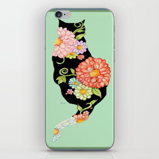 Elegant Kitty Silhouettes iPhone & iPod Skin